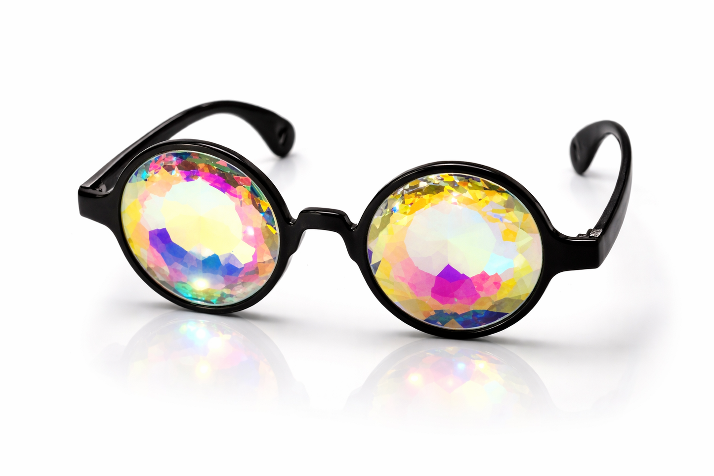 Kaleidoscope Glasses – Trippy Rave & Festival Glasses with Whirlpool Lenses (Clear)