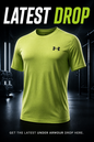 New Under Armour XS Light Green Unisex T-Shirt