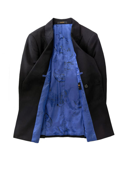 Black Gold Button Double Breasted Suit