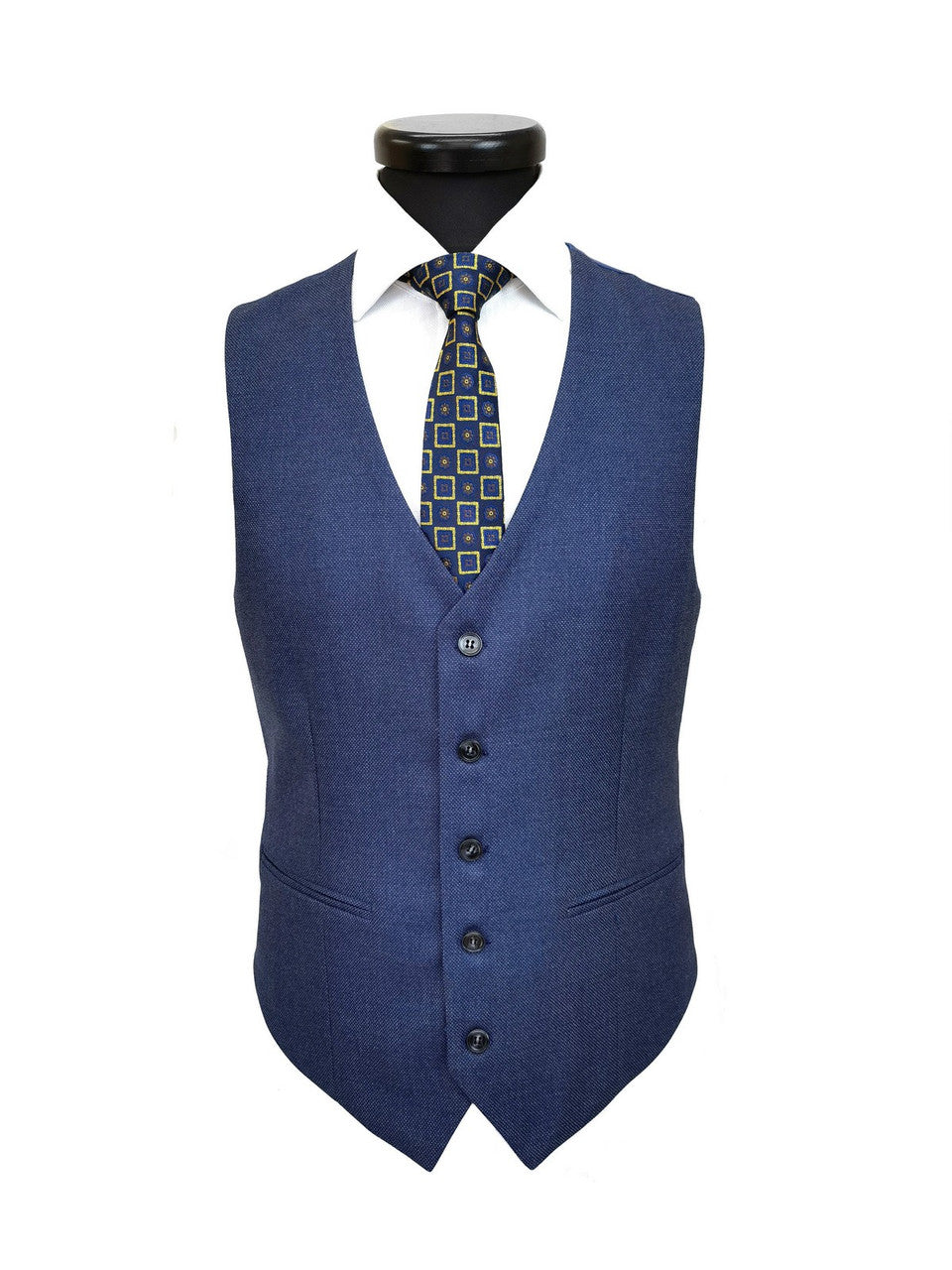 Mid Blue Birdseye 3-Piece Suit