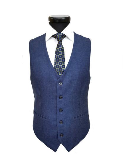 Mid Blue Birdseye 3-Piece Suit