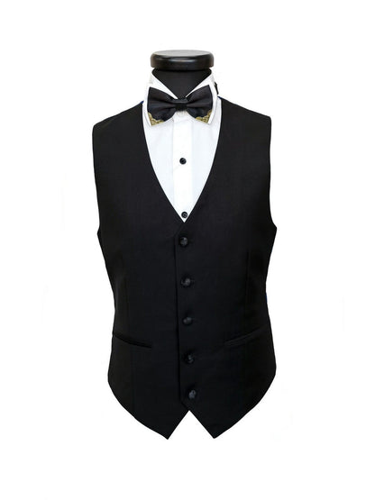 Black 3-Piece Tuxedo With Wide Shawl Lapel