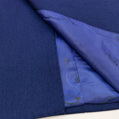 Midnight Blue Double Breasted Suit With Gold Button