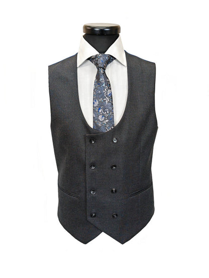 Dark Grey Birdseye 3-Piece Suit