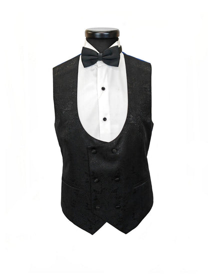 Black Floral Style 3-Piece Tuxedo