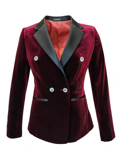 Burgundy Double Breasted Dinner Jacket