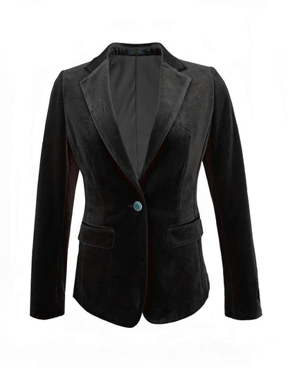 Women's Black Velvet Blazer