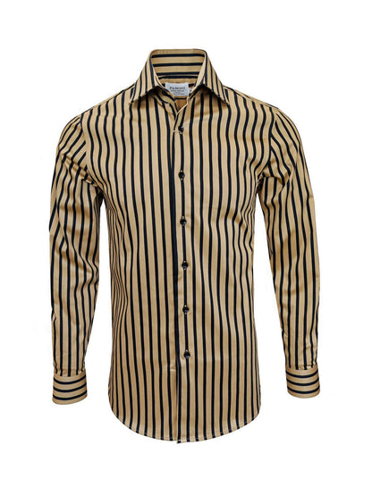 Gold With Black Bold Stripe Shirt