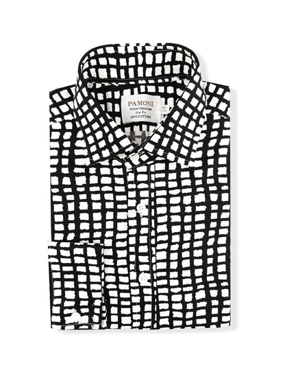 Black and White Checkered Shirt