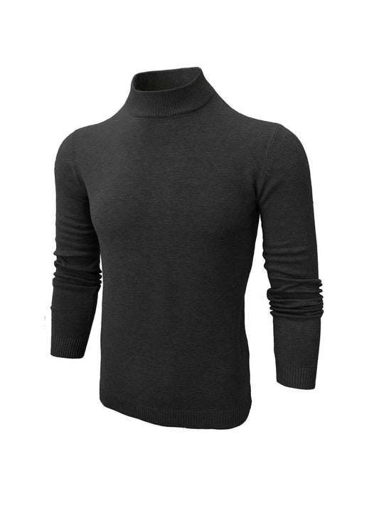 Black High Neck Slim Fit Jumper
