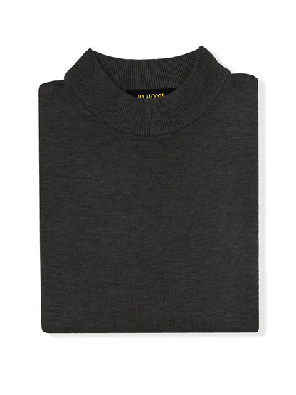 Black High Neck Slim Fit Jumper