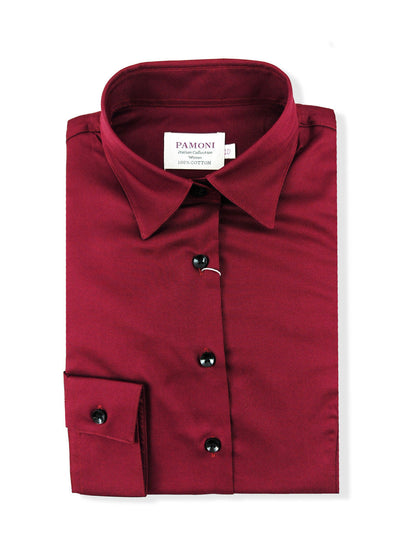 Burgundy Women's Fitted Shirt