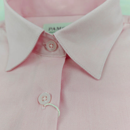 Women's Fitted Pink Oxford Shirt