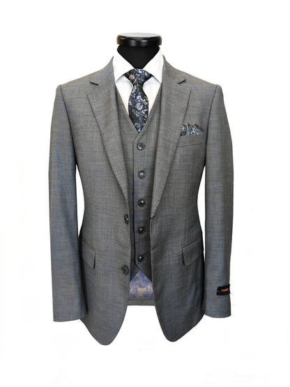Grey Slim Fit 3-Piece Suit