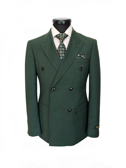 Green Double-Breasted Suit