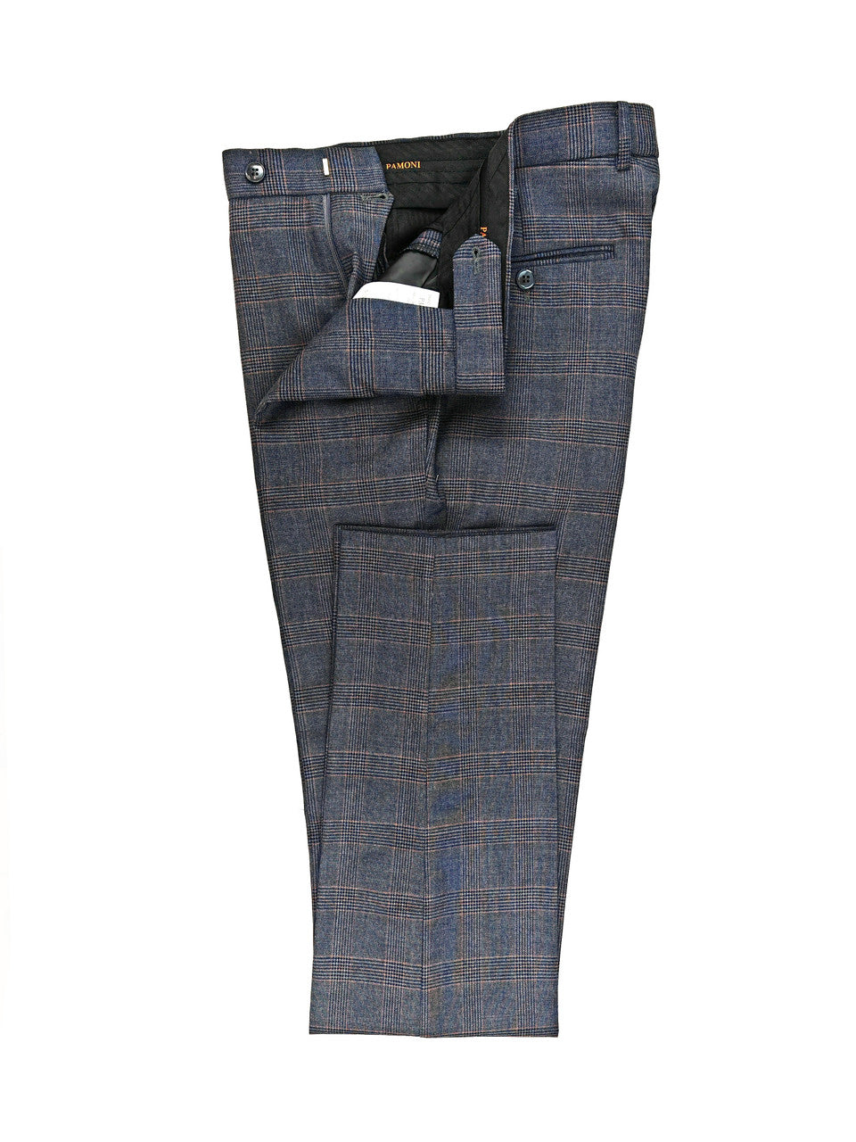 Charcoal Blue Glen Check Double-Breasted Suit