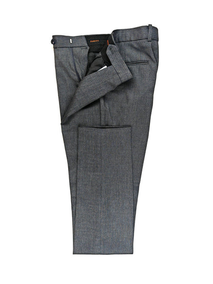 Grey Double-Breasted Slim Fit Suit