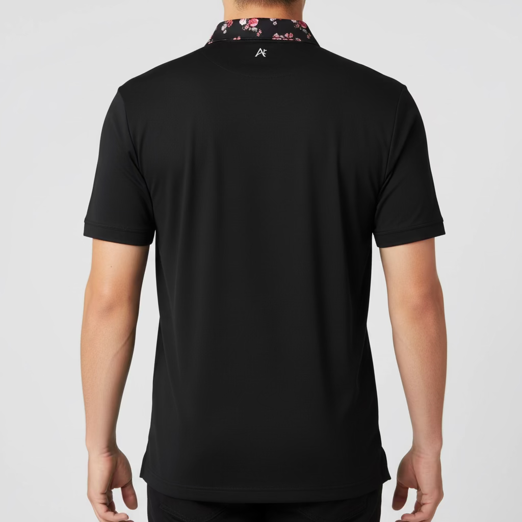Polo shirt- Floral colar