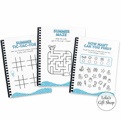 20 page summer activity book