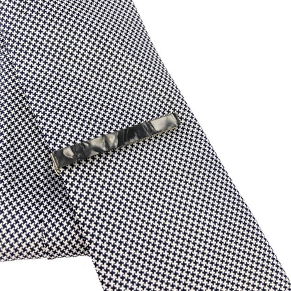 Grey Marble Effect Tie Clip