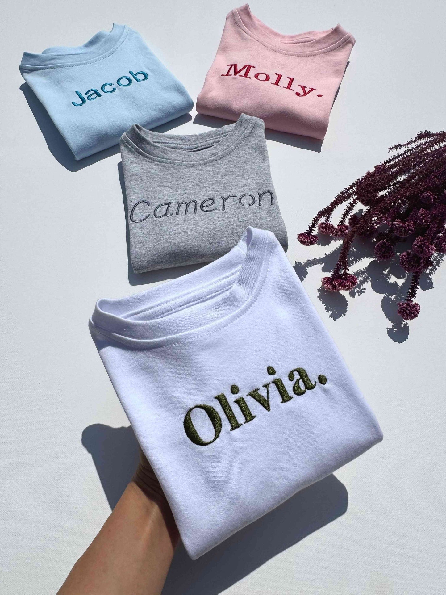 Baby Blue Premium Crewneck Personalised T-shirt