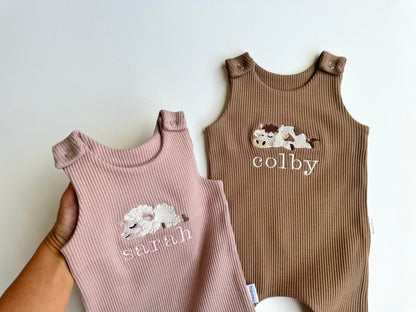 Safari Theme Personalised Dungarees