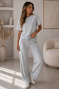 Side Cinched Flared Trouser Set