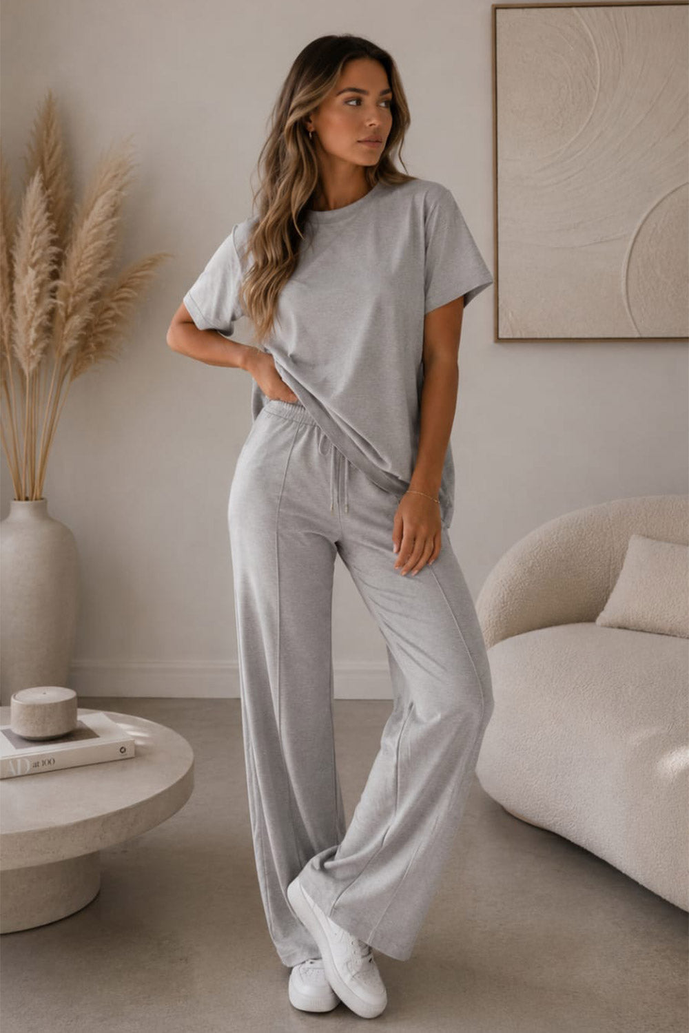 Side Cinched Flared Trouser Set