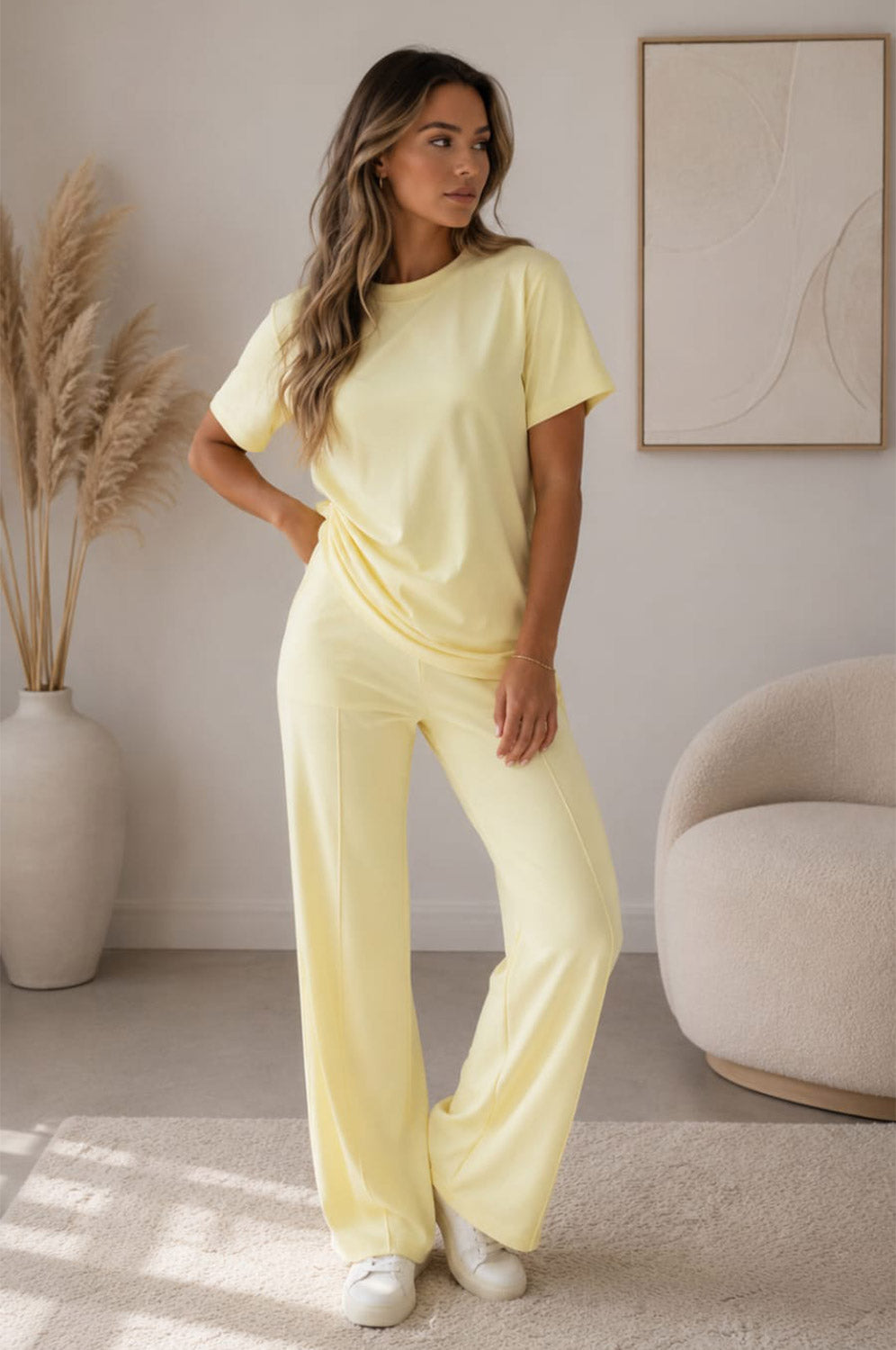 Side Cinched Flared Trouser Set