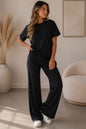 Side Cinched Flared Trouser Set