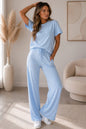 Side Cinched Flared Trouser Set