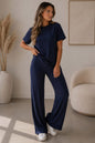 Side Cinched Flared Trouser Set