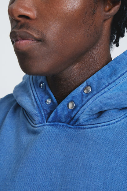 WASHED BLANK HOODIE BLUE
