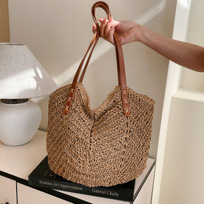 Straw Handbag Holiday Shoulder Bag Fashion Tote Bag