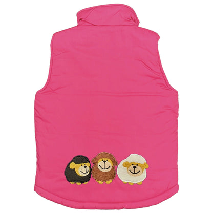 Unisex Kids Embroidered Tractor Pony Pheasant Padded Gilet