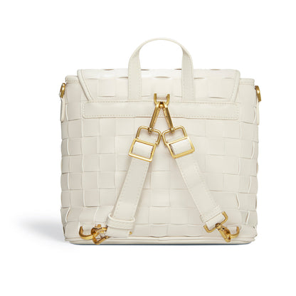 Rosie White Mini Vegan Backpack