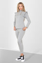 Side Buttons Frill Shoulder Side Neck Gold Button Detail Two Piece Loungewear Set