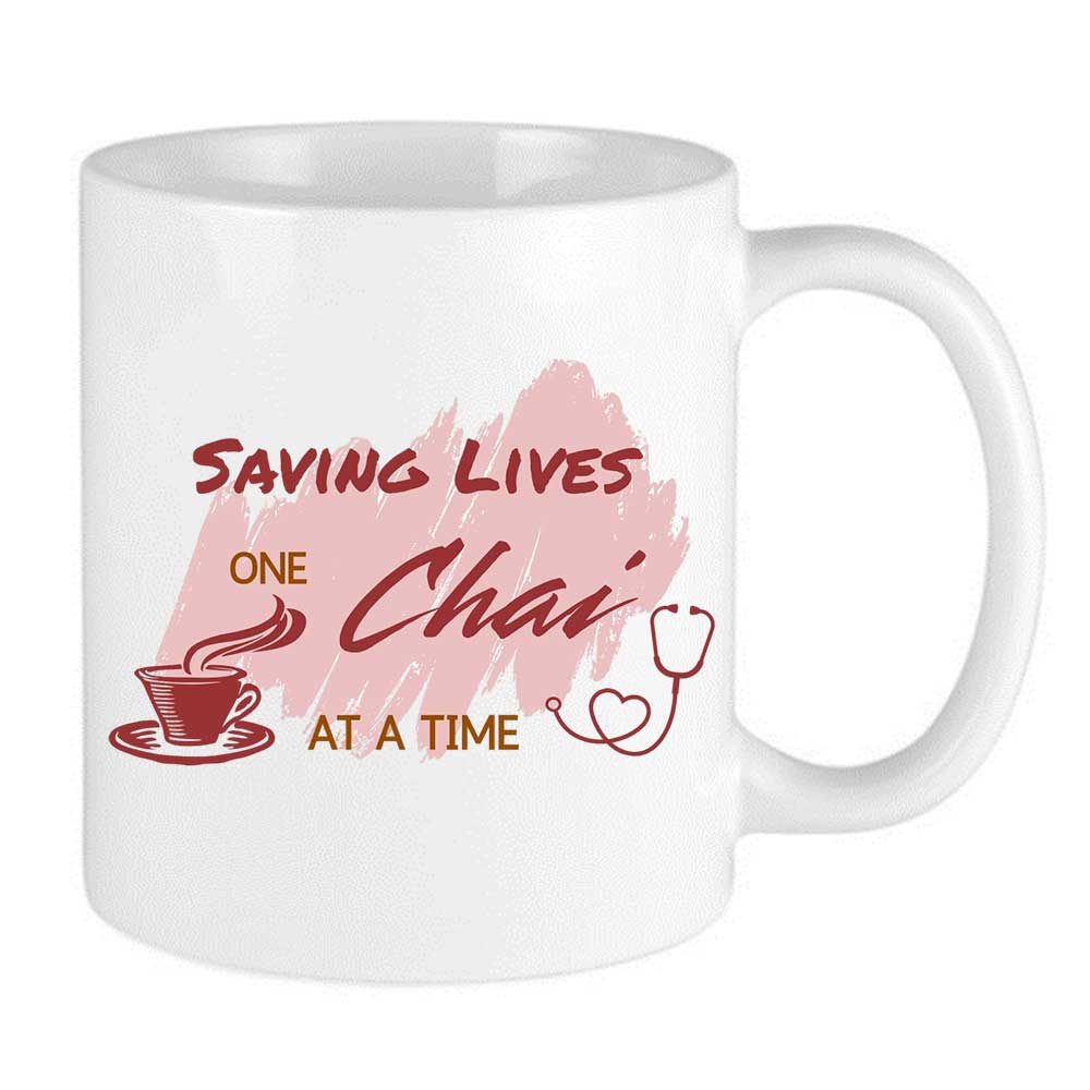 Saving Lives One Chai At A Time Medicine Graduation Mug