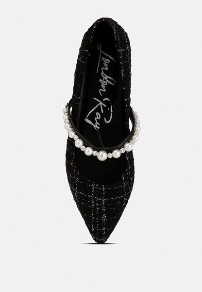 Mowie Tweed Mary Jane Ballet Flats