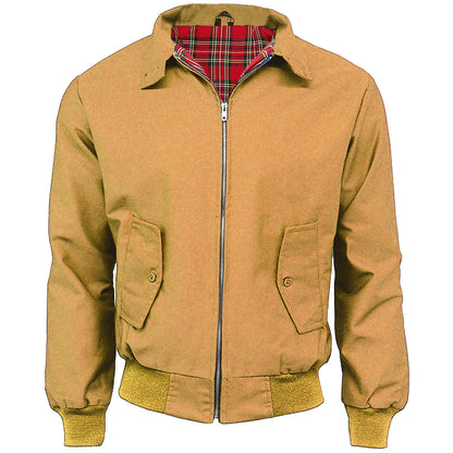Mens Tartan Lined Classic Harrington Jackets - Made in the UK