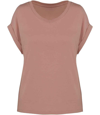 Organic Loose Fit Roll Sleeve T-shirt: Womens
