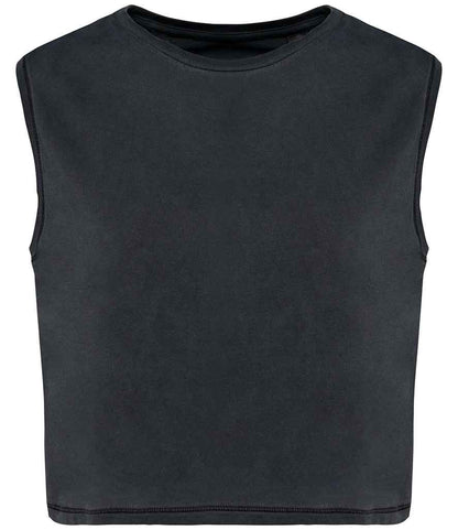 Organic Faded Cropped Tank Top: Womens