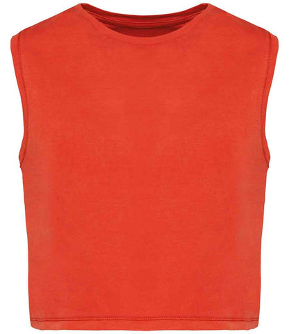 Organic Faded Cropped Tank Top: Womens