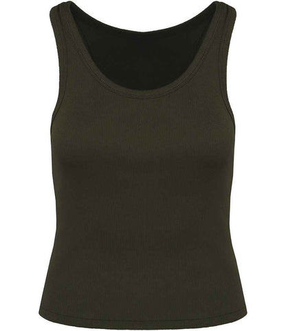 Organic Cotton Ribbed Tank Top: Womens