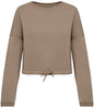 Organic Oversized Cropped Sweatshirt: Womens