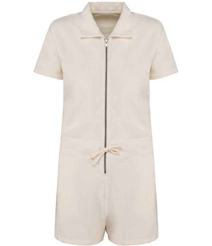 Organic Towel-Feel Zipped Jumpsuit: Womens