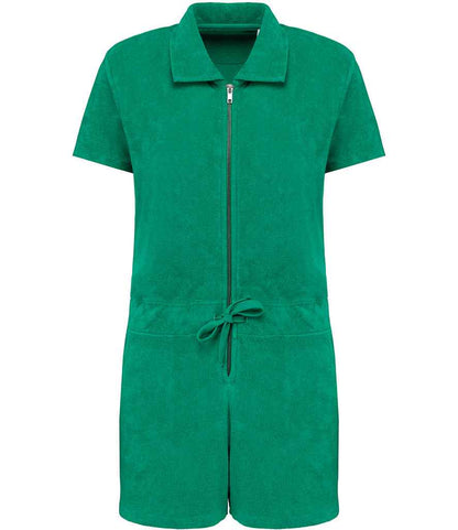 Organic Towel-Feel Zipped Jumpsuit: Womens