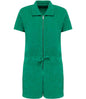 Organic Towel-Feel Zipped Jumpsuit: Womens