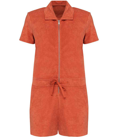 Organic Towel-Feel Zipped Jumpsuit: Womens