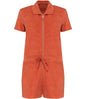 Organic Towel-Feel Zipped Jumpsuit: Womens